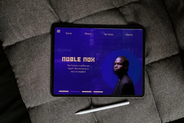 NobleNox website on a tablet